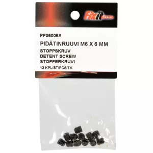 Stoppskruv M6X6 Din916 12St 45H Obelagd