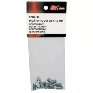 Stoppskruv M6X12 Din916 12St 45H Förzinkad