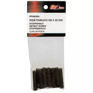 Stoppskruv M8X35 Din916 12St 45H Obelagd