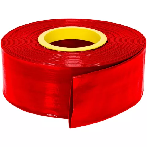 Avtappningsslang Flat Hd 76Mm Pvc 8Bar Röd