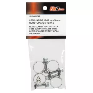 Slangklämma 15-17/9Mm W4/Ss 4St