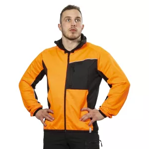Fleece Jacka Stretch M Cayden Orange/Svart