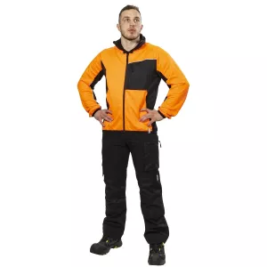 Fleece Jacka Stretch S Cayden Orange/Svart