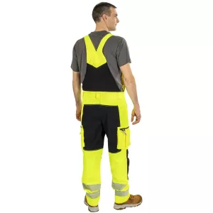 Varsel Hängselbyxa 4Xl Russel Fl.Gul/Svart Kl2