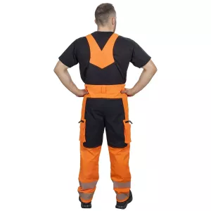 Varsel Hängselbyxa Xl Russel Fl.Orange/Svart Kl2