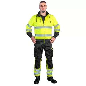 Varsel Hoodie Med Hel Dragkedja 4Xl Anders Fl.Gul