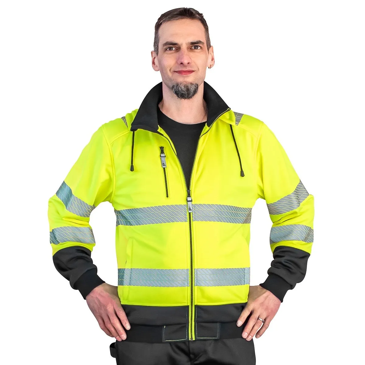 Varsel Hoodie Med Hel Dragkedja 5Xl Anders Fl.Gul