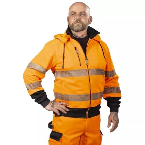 Varsel Hoodie Med Hel Dragkedja 3Xl Anders Fl.Or K