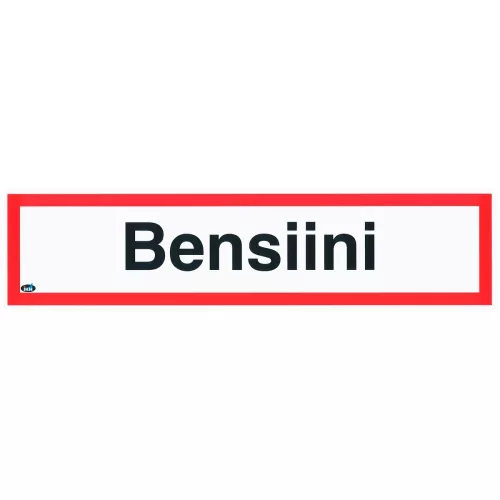 Skylt Bensiini 400X100 Plast