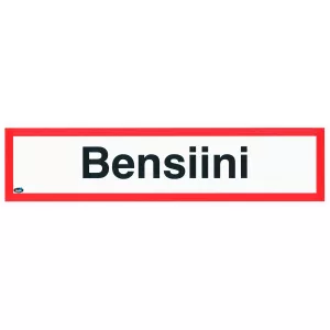 Skylt Bensiini 400X100 Plast