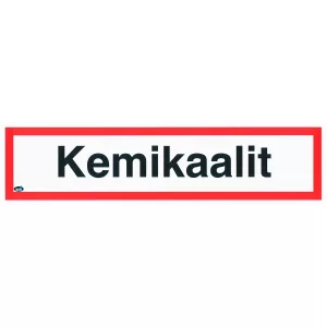 Skylt Kemikaalit 400X100 Plast