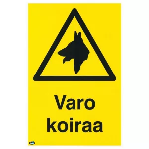 Skylt Varo Koiraa 200X300 Plast