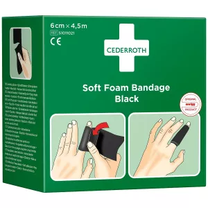Soft Foam Plåster Svart 6Cm X 4,5M