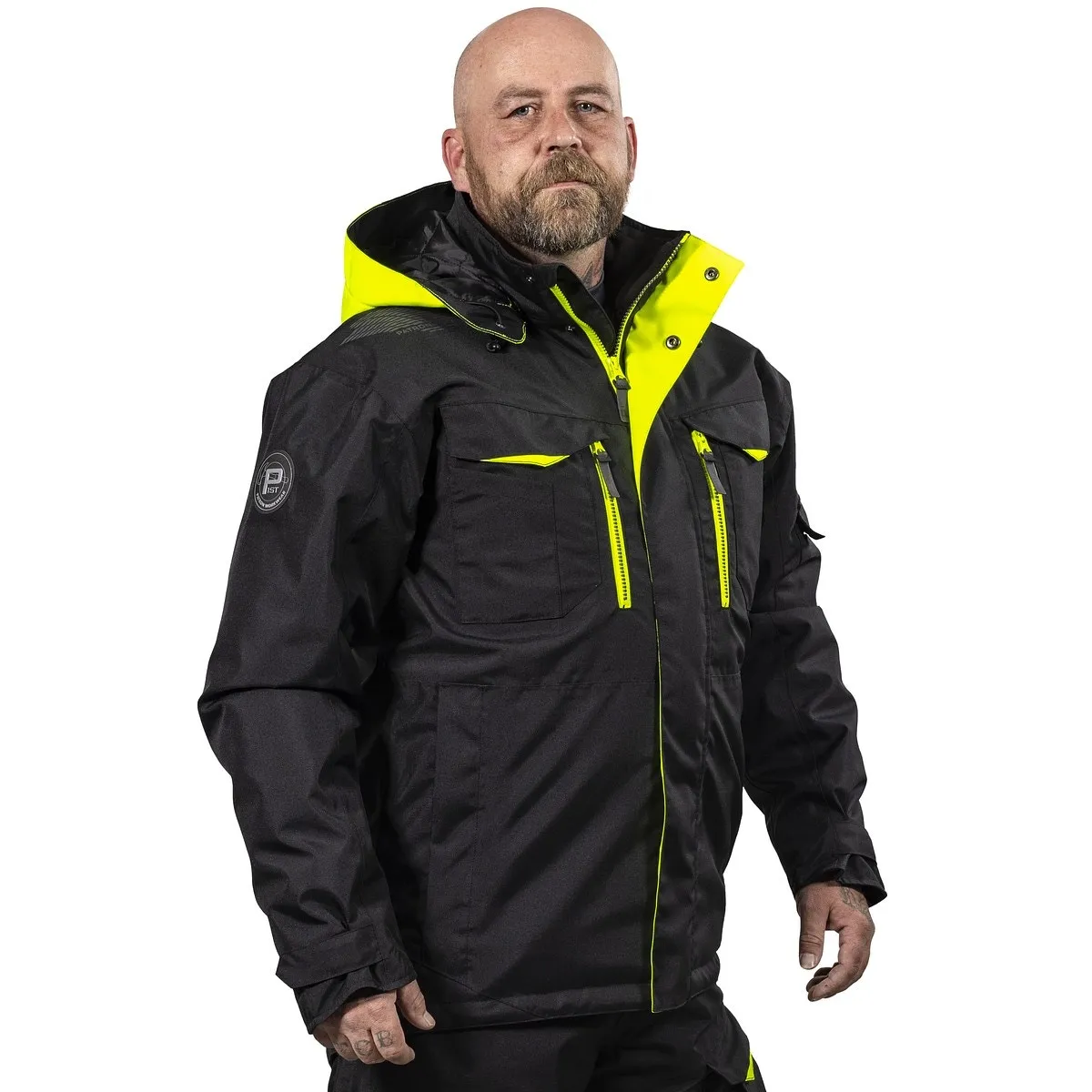 Vinterjacka 2Xs Foster Svart/Fl.Gul