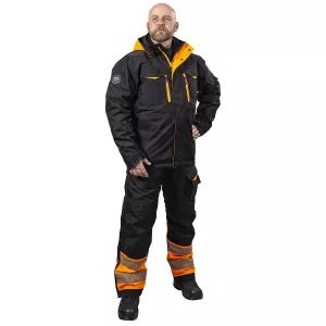 Vinterjacka L Foster Svart/Fl.Orange