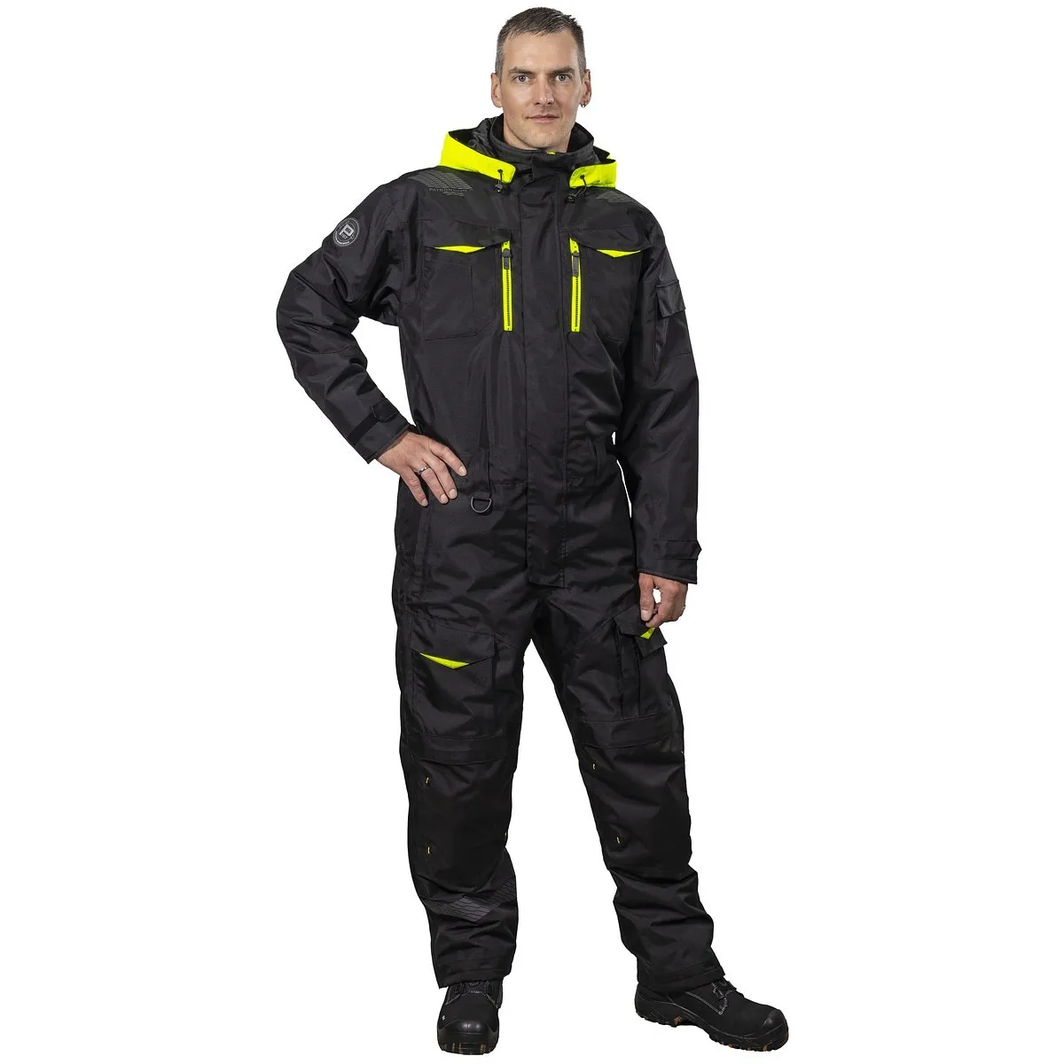 Vinteroverall 3Xl Falcon Svart/Fl.Gul