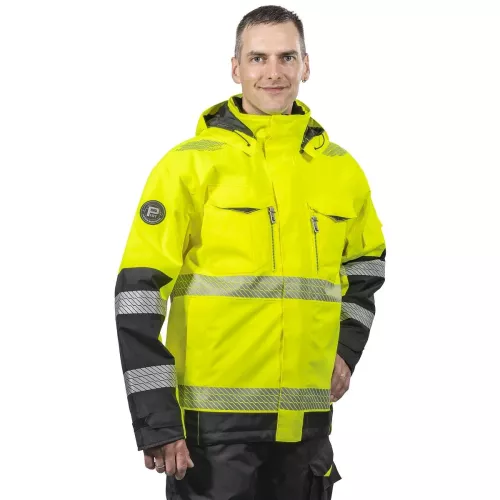 Vinter Varseljacka 2Xs Anton Fl.Gul/Svart Kl2