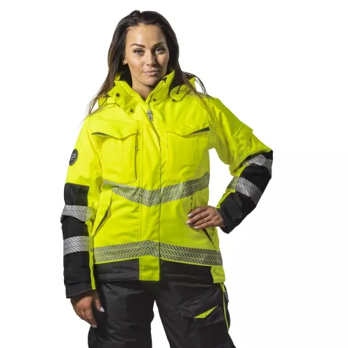 Vinter Damjacka M Amber Fl.Gul/Svart Kl2