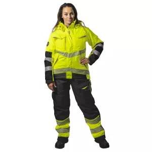 Vinter Damjacka M Amber Fl.Gul/Svart Kl2