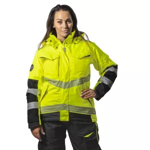 Vinter Damjacka 2Xl Amber Fl.Gul/Svart Kl2