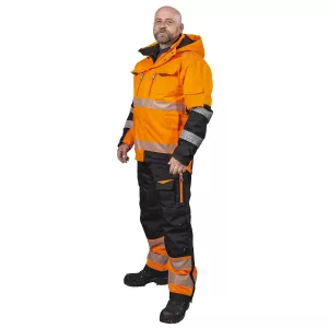 Vinter Varseljacka S Anton Fl.Orange/Svart Kl2