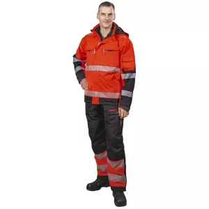 Vinter Varseljacka S Anton Fl.Röd/Svart Kl2