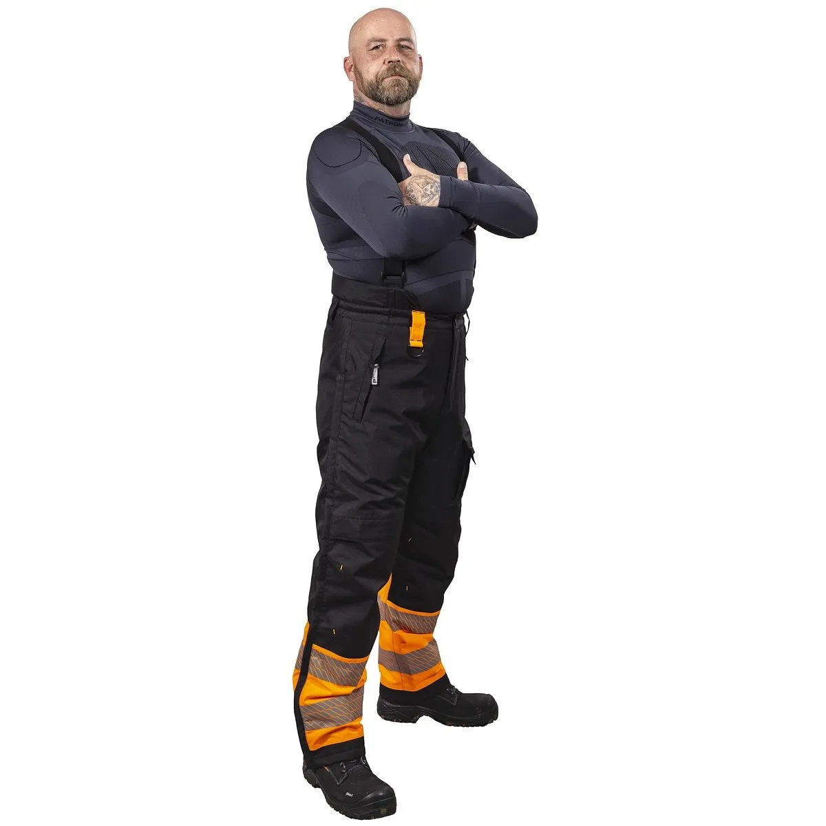 Vinterbyxor L Austin Fl.Orange/Svart Kl1