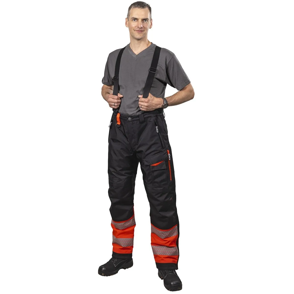 Vinterbyxor 4Xl Austin Fl.Röd/Svart Kl1