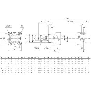 Pneumatisk Cylinder 32X200 S3 Iso15552 2-Funk
