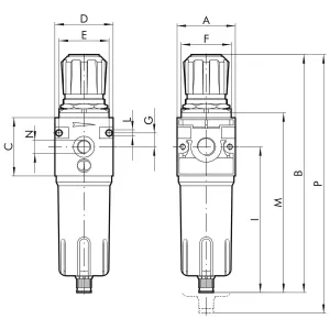 Filterregulator 1/2 Fr06 Rmsa 4Mic 0-12Bar New Dea