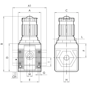 Pneumatisk Regulator 1/8 Sy1 R02 0-12Bar Syntesi