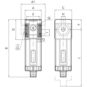 Pneumatik Filter 3/8 Sy1 F06 20Mic Syntesi