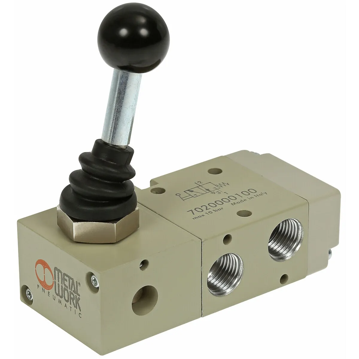 Pneumatisk Ventil 3/2 1/4 90 Vipp/Fjäde Mav33Lesnc