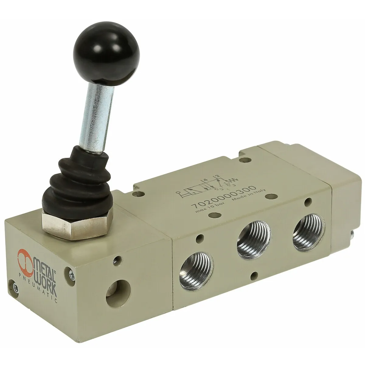 Pneumatisk Ventil 5/2 1/4 90 Vipp/Fjäde Mav35Lesoo