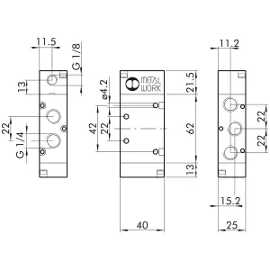 Pneumatik Ventil 5/2 1/4 Pnv35Pns00
