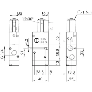 Solenoid Ventil 3/2 1/4 No Sol/Spring Sov33Sosno