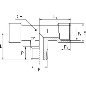 T-Koppling 3/8 Inv-Inv-Utv Mässing A12