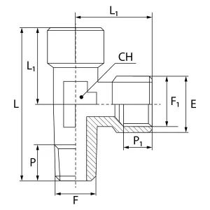 T-Koppling 1/2 Utv-Inv-Utv Mässing A13