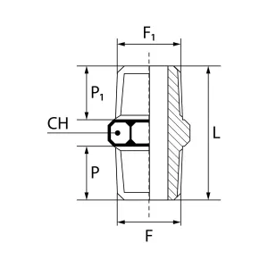 Adapter 1/8-1/8 Konisk Utv Mässing A2