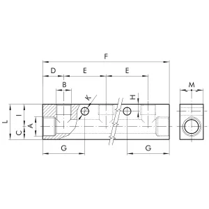 Fördelare 1/4 2+3 Linje 2X1/2-3X1/4