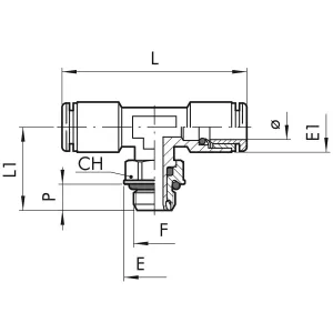 Instickskoppling 10Mm-3/8 T-Koppling Utv R32