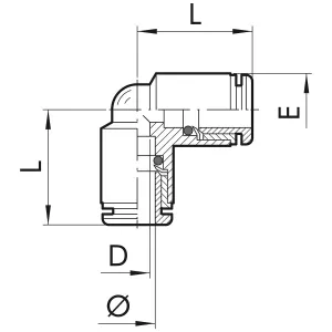 Instickskoppling 6Mm 90 Vinkelskarv R4