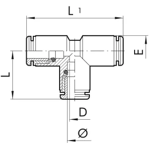 Instickskoppling 4Mm R5 T-Skarv