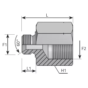 Skärringskoppling Bsp 1/2-M18X1.5 Utv-Inv