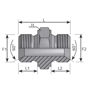 Adapter Rak Bsp 1/2-1/2 Utv Inget Hål