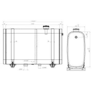 Hydrauloljetank 200L Aluminium
