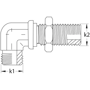 Skottgenomföring Orfs 1.3/16 90 Utv