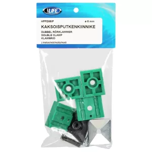 Rörklammer 6Mm Dubbel Klammer Packad 2 Par