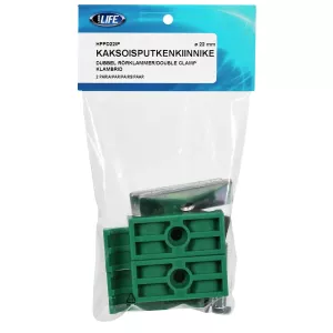Rörklammer 22Mm Dubbel Klammer Packad 2 Par