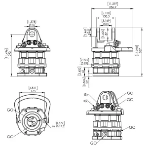 Rotator Cr600 6Tn Fläns 6X173